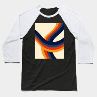 Retro Abstract Roller Coaster Baseball T-Shirt